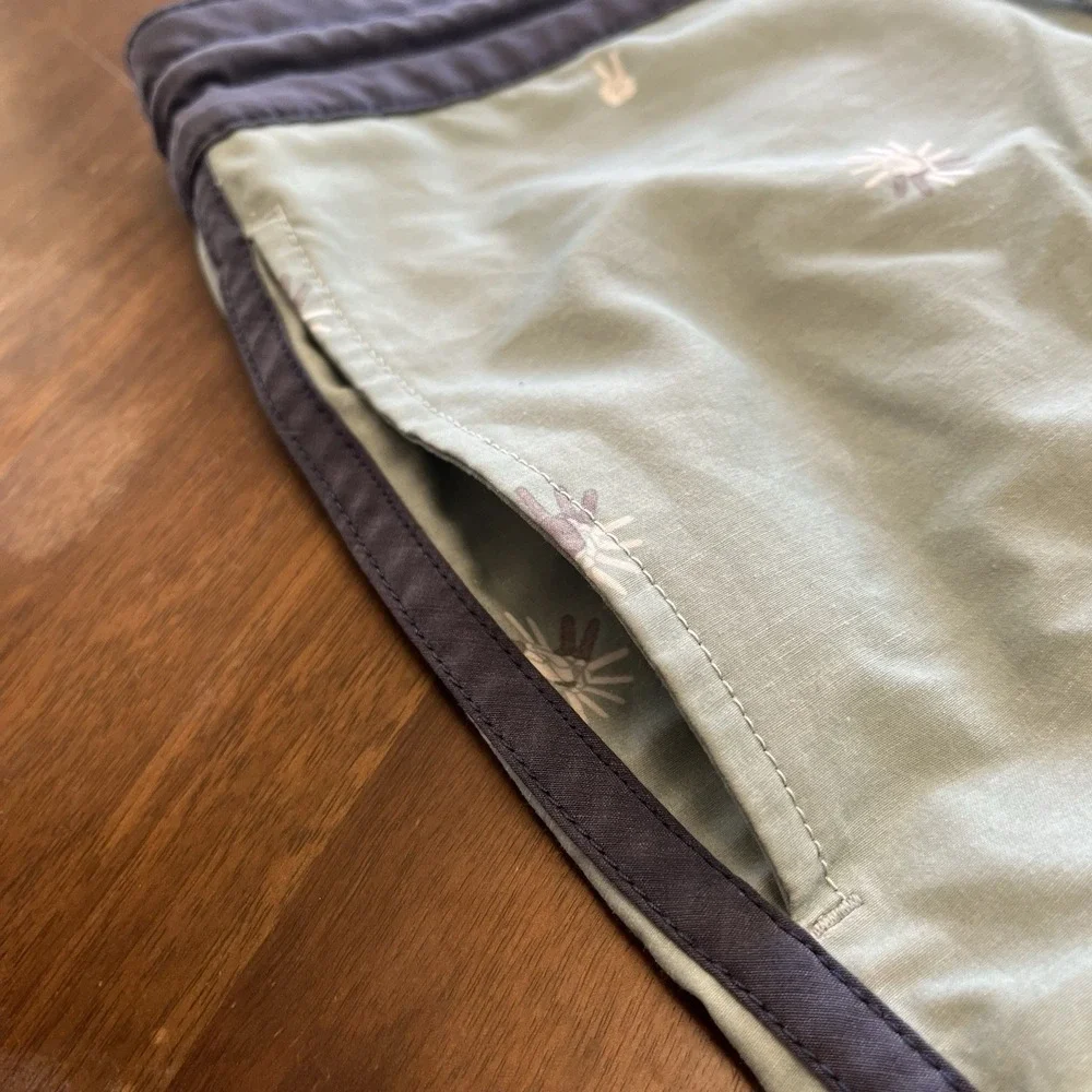 Vissla Board Shorts Mens 33 Seafoam Green Upcycle Coconut Drawstring Swim Trunks
